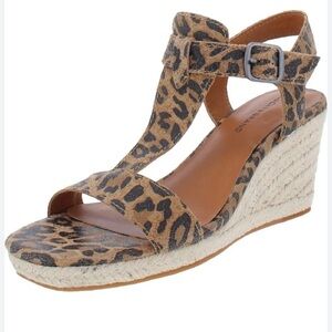 Lucky Brand Leopard Print Wedges
